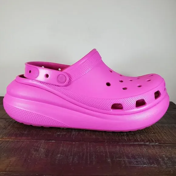 Crocs Classic Mega Crush Clogs Mens Size 11 Platform Sandals Shoes Pink - Picture 5 of 12